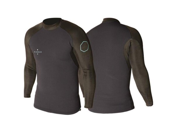 VISSLA 1mm High Seas Neoprene Jacket Top phantom 2 long sleeve