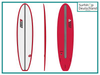 Surfboard CHANNEL ISLANDS X-lite2 Chancho Funboard Rails blau weiß rot